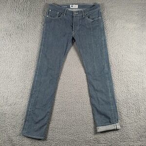 INDUSTRY OF ALL NATIONS Clean Selvedge Jeans Mens 34(33‎ Fits) Railroad Slim USA